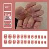 Sweet Short Blush Star Pave Diamond Nails - 24 Removable Student Nail Art Patches, One Size Fits All
