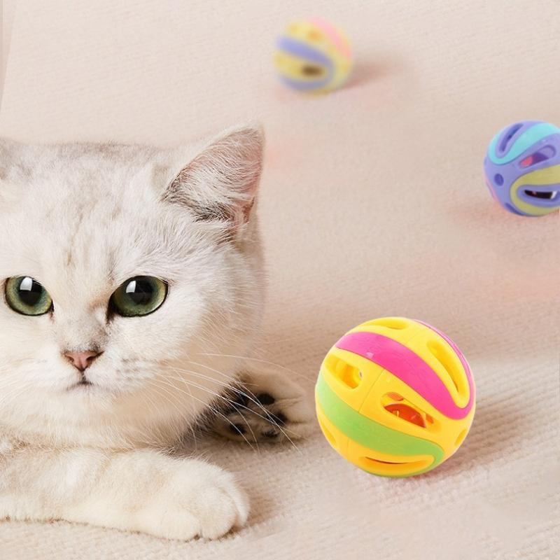 1Pc Large  Cat Toy Bell Ball Self-hi To Relieve Boredom and Sound, Bell To Amuse Cat Sound Ball, Twisted Egg Toy Ball
