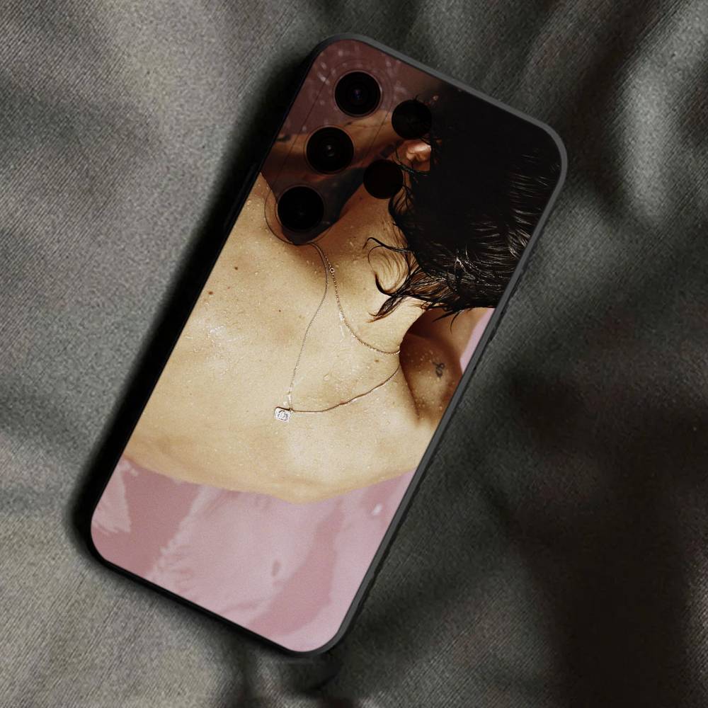 H-Harry Singer S-Styles Phone Case For Samsung S25,S24,Ultra,S20,S30,Plus,S22,S23,Ultra,Plus,5G Soft Black