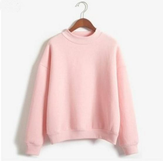 Women's Korean Solid Color Velvet Sweater - Autumn/Winter Baseball Jacket with High Collar