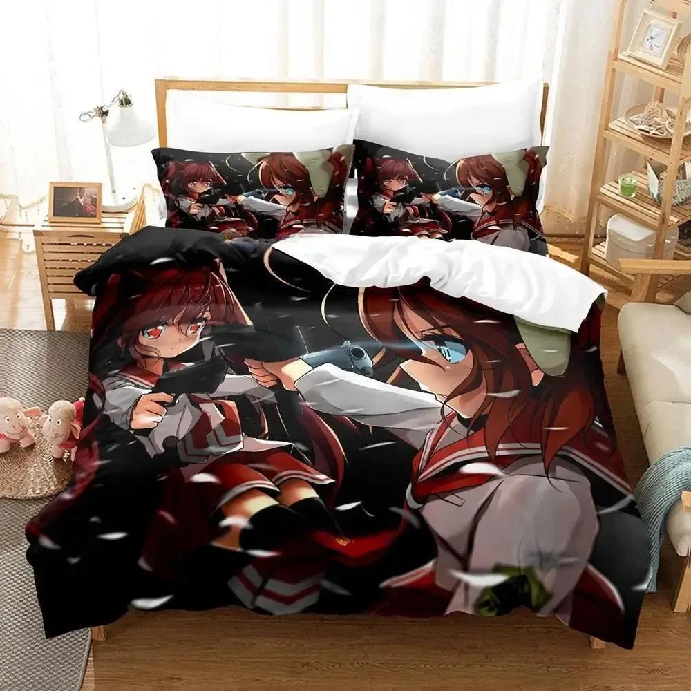 3d Anime Game Aria the Scarlet Ammo Bedding Set Printed With Pillowcase Bed Duvet Cover Soft Single Double Queen Super King Size