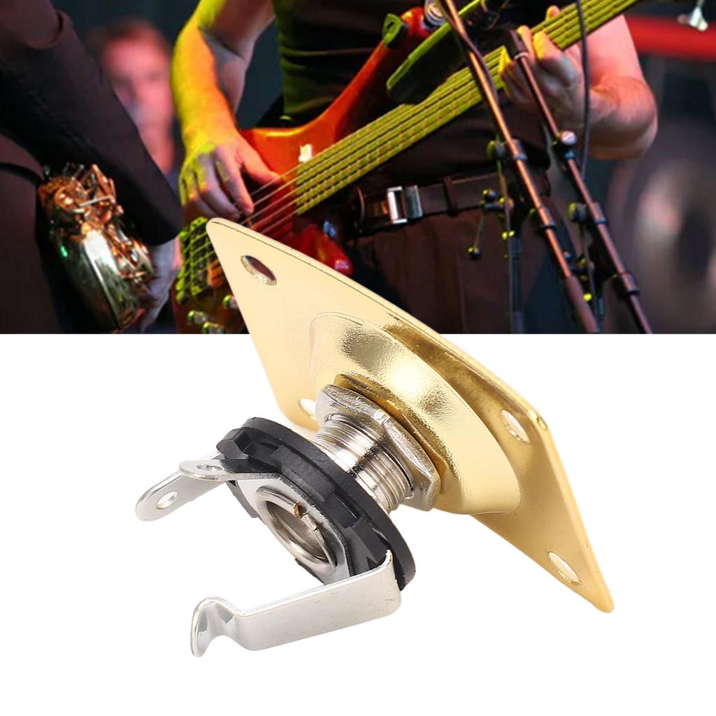 Guitar Output Plate Shape Metal Compact Guitar Socket Plate for Telecaster