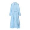 Kaslead New Women clothes Western Style Fashion Simple Casual Shirt Long Dress