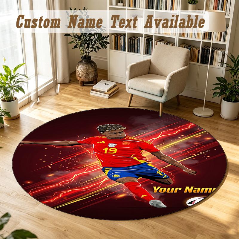 Covor Rotund Nume PersonalizatModel Lamine Yamal Covor Antiderapant Decor Podea Casă