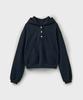 Half Button Hoodie [Navy]