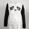 Women Panda Print Long Sleeve Heaps Collar Hoodies Hooded Pullover Sweatshirt