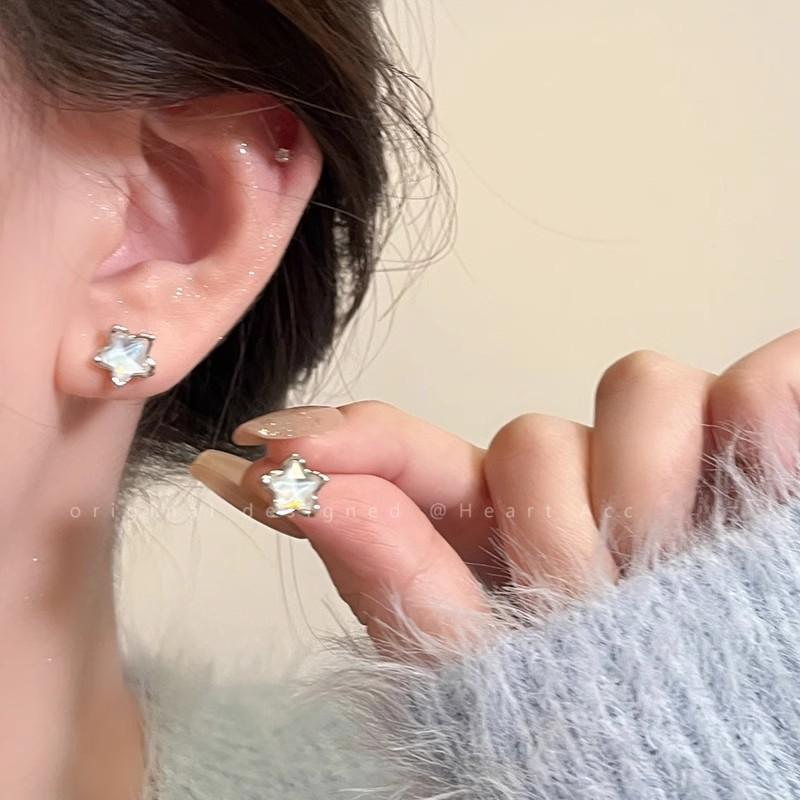 Annual explosion Pearl butterfly earrings women's high-end sense niche 925 silver needle earrings ear jewelry wholesale