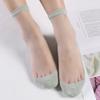 5 Pairs Fashion Breathable Glass Silk Women's Cotton Socks Crystal Stockings Comfortable Light Small Fresh