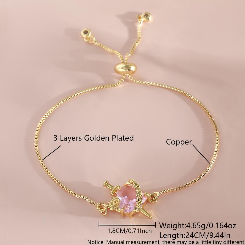 Fashion Heart-shaped Pendant Bracelet, Holy Heart Cross Bracelet, Versatile and Sweet Accessory