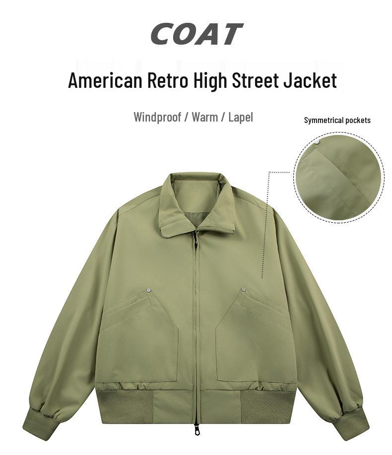 2026 Men's Loose Fit Bomber Jacket: Versatile Casual Spring/Autumn Outerwear for Him and Her