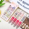 4Pcs/Set Cute Ugly Fish Hanton Labubu Gel Pen Set For Note Taking Retro 0.5Mm Quick Drying Pen School Office Stationery Supplies