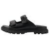 Coach Lambskin Double Strap Open Toe Flat Slide Sandals Women sandals Black CBN30-BLK