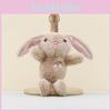 Rainbow Rabbit Plush Keychain With Long Ears Soft Stuffed Animal Toy For Kids