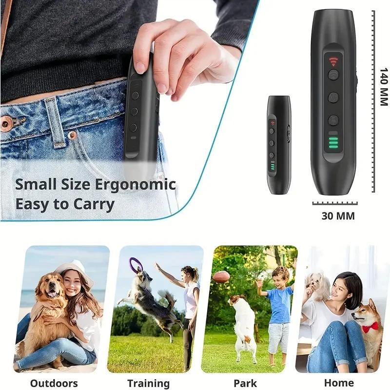 Ultrasonic Pet Dog Repellent, Portable Handheld Anti Bite and Anti Barking Drive Stick with LED Flashlight Pet Repellent