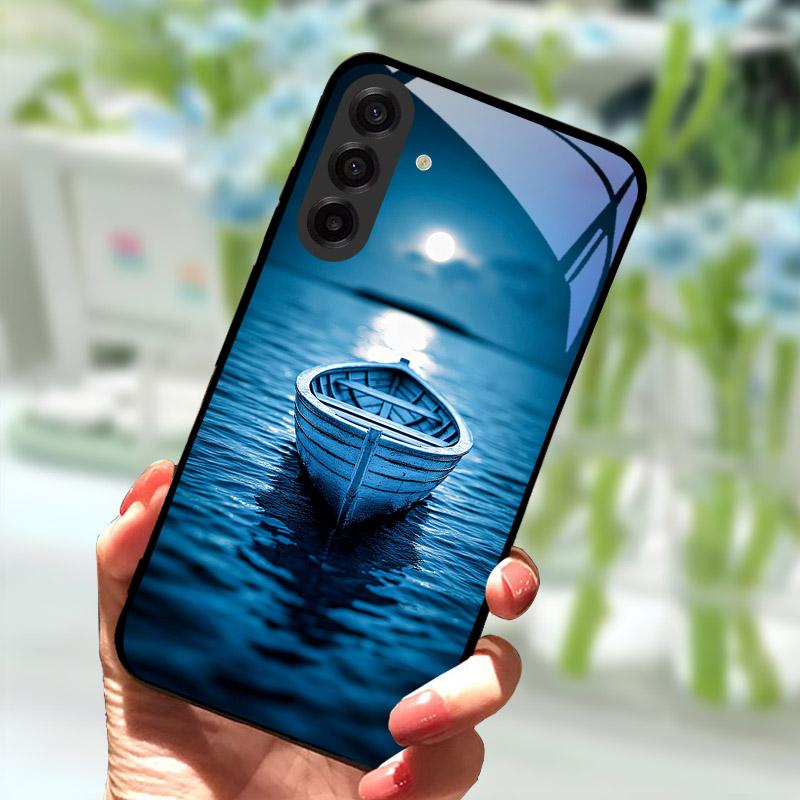 Pro Samsung Galaxy S25 FE Pouzdro na telefon Módní tvrzené sklo Zadní kryt telefonu Pro Samsung S25FE S 25 FE Ochrana objektivu Fundas