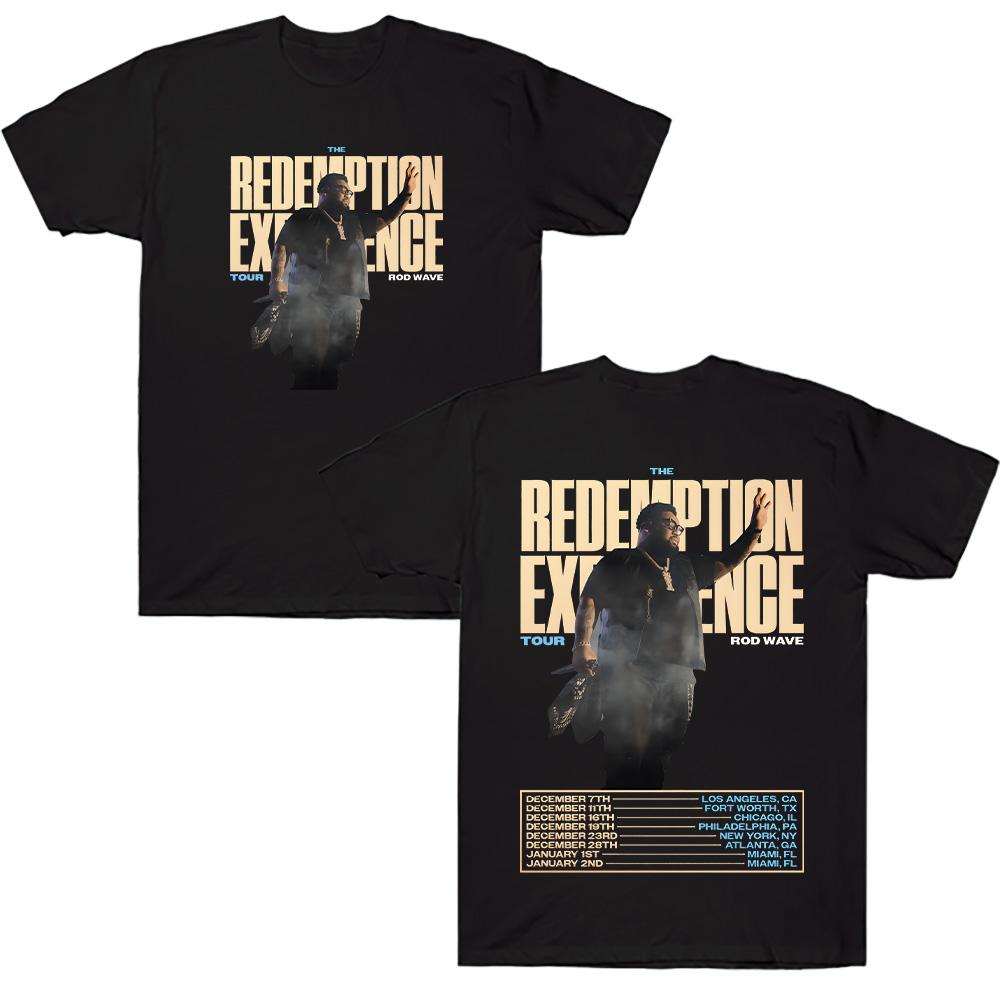 

Rod Wave Redemption Tour 202526 Tshirt Hot Rapper Men Women Retro Hip Hop Street Wear Cotton Casual Tshirt Street Y2K M
