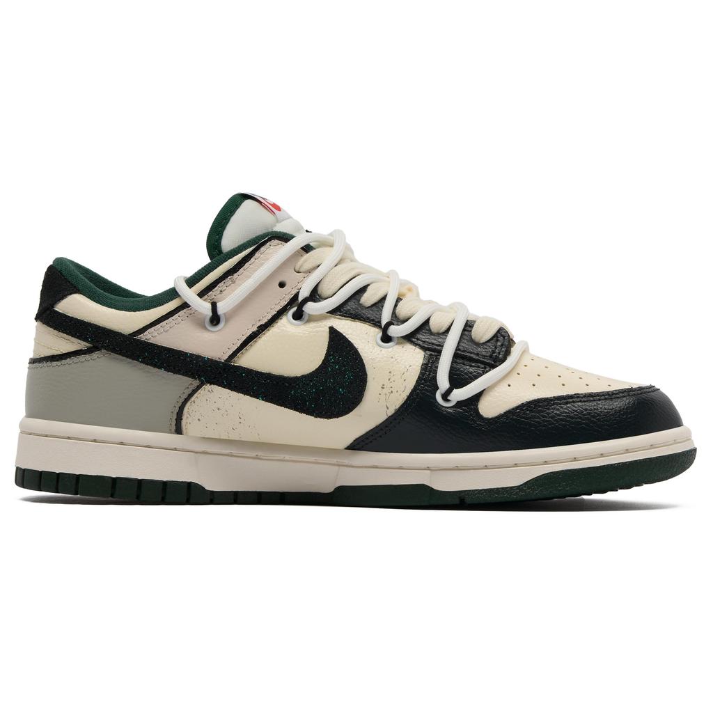 Nike Dunk Skateboard Shoes Unisex Low top Black/White/Green FD0350-133(TeamH-S-BOX)