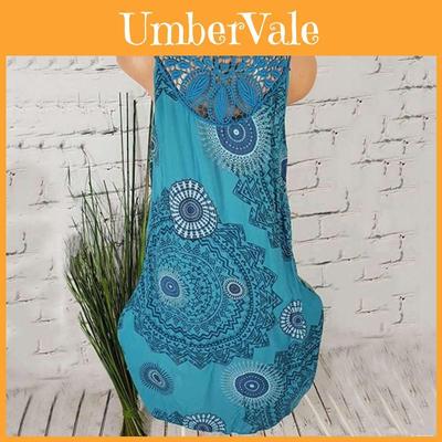 Dames Boho Zomerjurk Midi Lengte Zomer Avond Cocktailfeest Strandjurk Maat S T/m 5xl Met Elegant Kant Hol Ontwerp