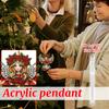 1pc Bouquet Angel Acrylic Pendant 2D Acrylic Christmas Decoration Pendant Christmas Tree Pendant,Home Colorful Suncatchers