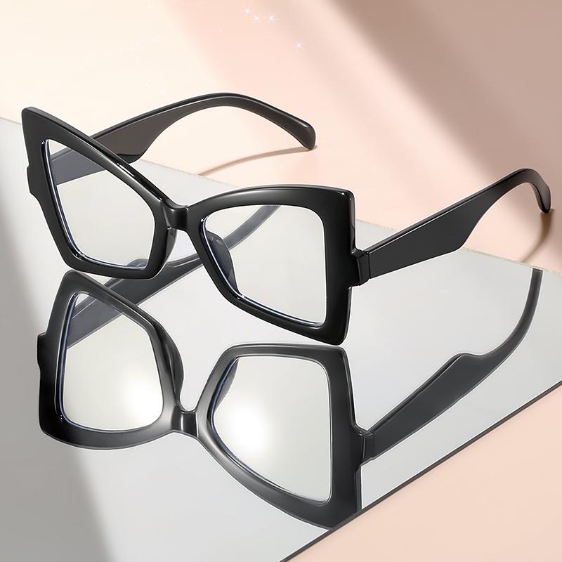 New Butterfly-Shaped Flat Light Glasses Fashionable Party Personalized And Exaggerated Anti-Blue Light Glasses