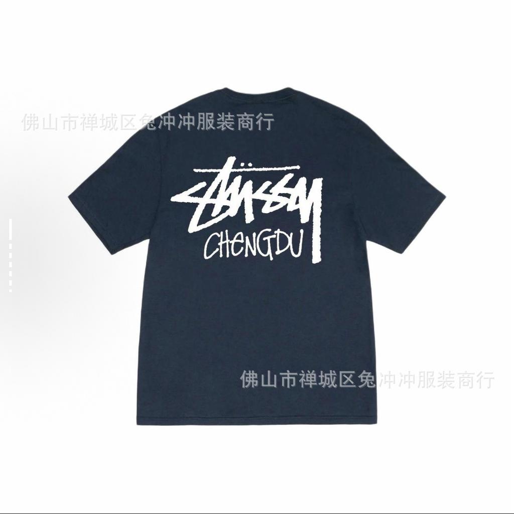 2025 new STU three standards complete spring and summer new tide brand classic cruise printed letters men and women with the same short sleeves