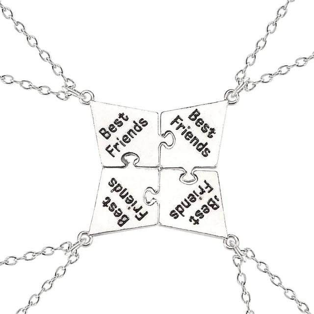 3/4/5/6/7/8/9/10PCS Best Friend Good Friends Necklace Friendship Letter BFF Pendant Necklace Fashion Graduation Ceremony Gift