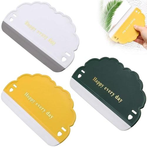 Set of 3 Kitchen Squeegees with Cute Cloud Shape, Soft and Scratch-Free, Ergonomic Design, Portable and Multifunctional for Cleaning Mirrors, Limescal