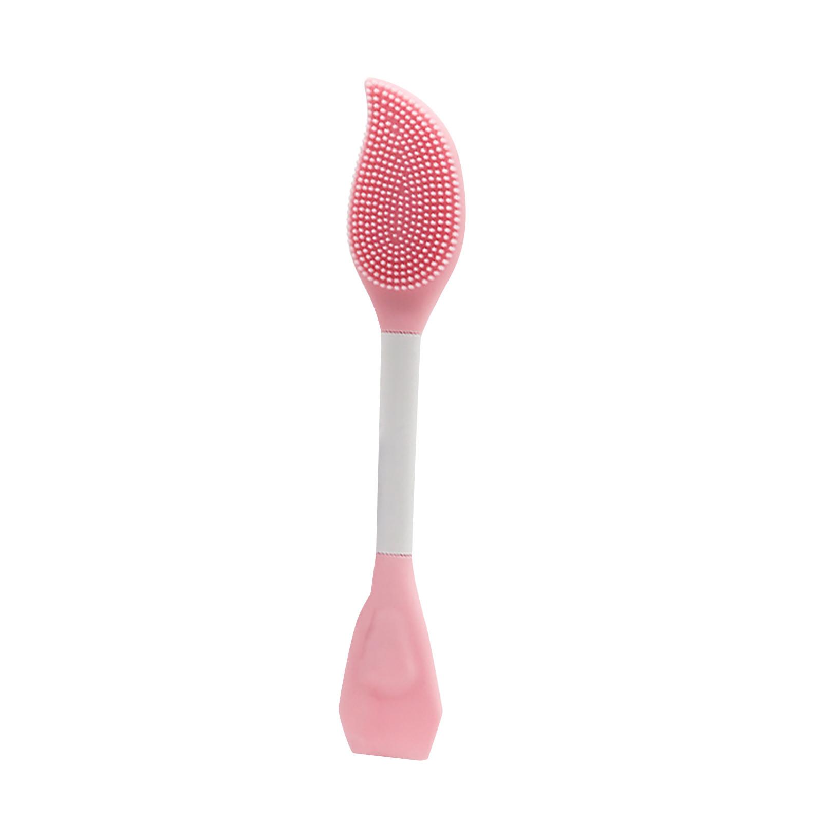 

Facial Double-headed Silicone Facial Washing Brush Facial Mask Brush розовый