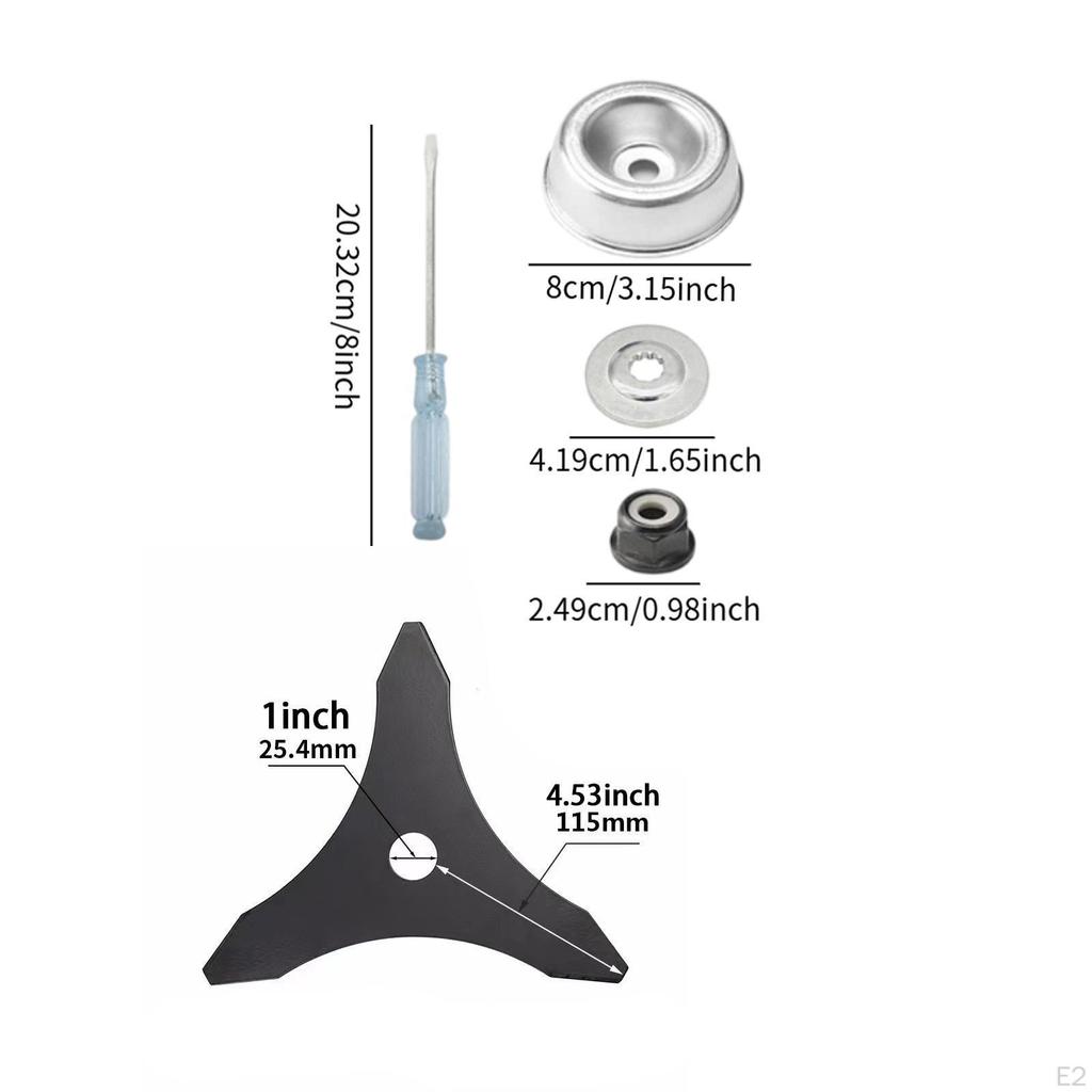 Electric Lawn Mower Saw Blades Triangular Multipurpose Replacement Sharps Garden Tool Grass Trimmer