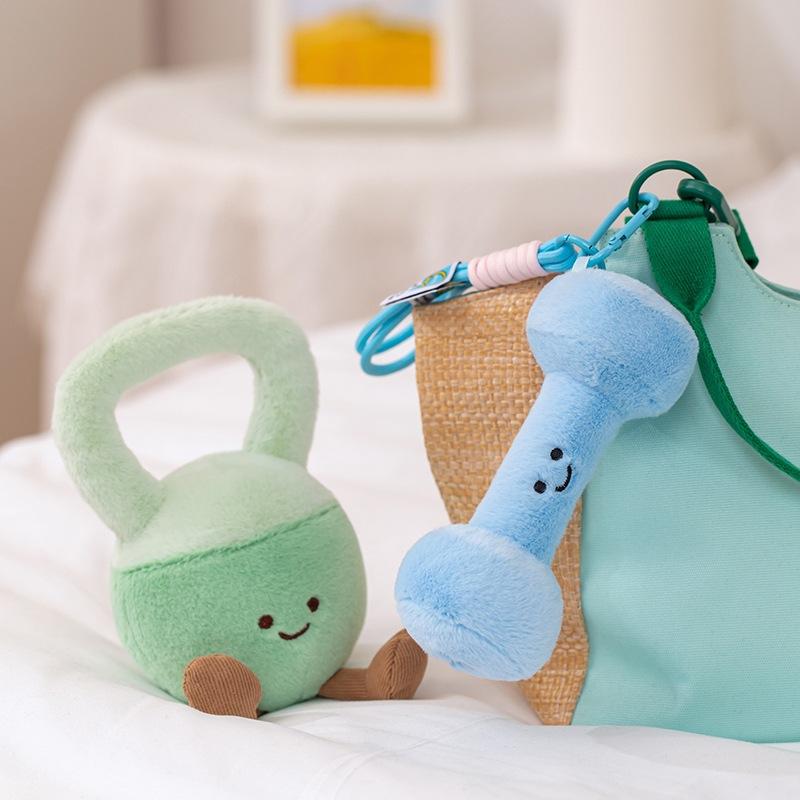 Creative Simulation Dumbbell Doll Plush Toy Pendant Kettlebell Doll Children Soothing Doll Photo Props