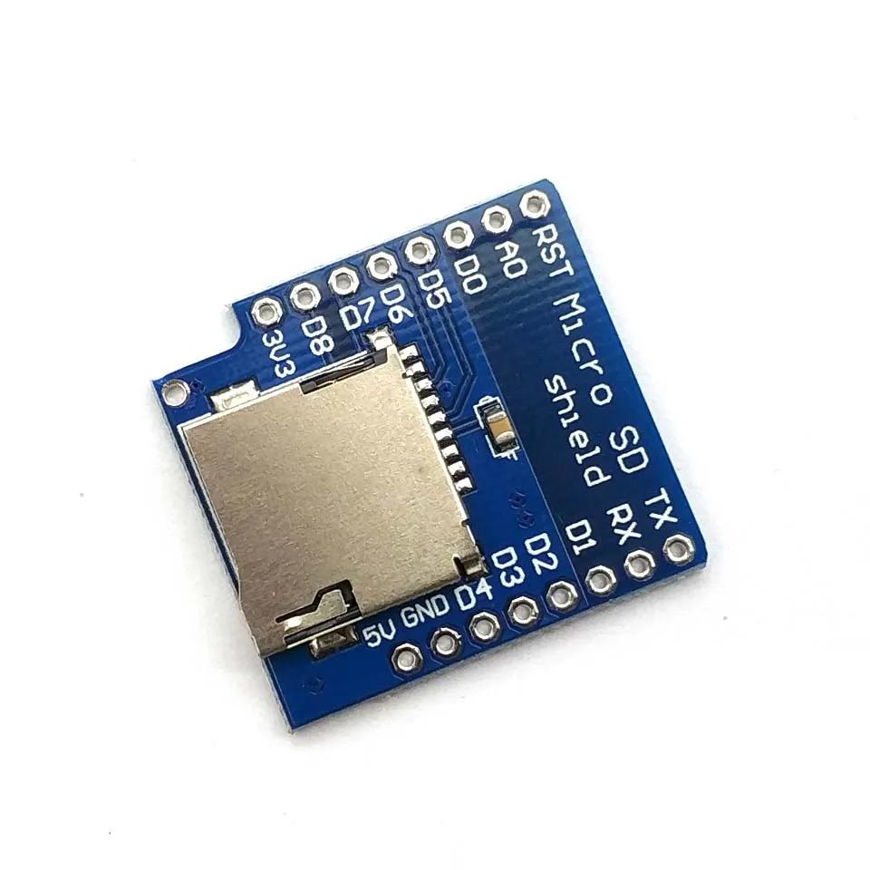 Micro-SD-Karten-Shield für WeMos D1 Mini TF WiFi ESP8266 Kompatibles SD-Funkmodul für Uno für WeMos D1 Mini
