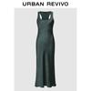 UR Women's Textured Pleated Slim-Fit Dress