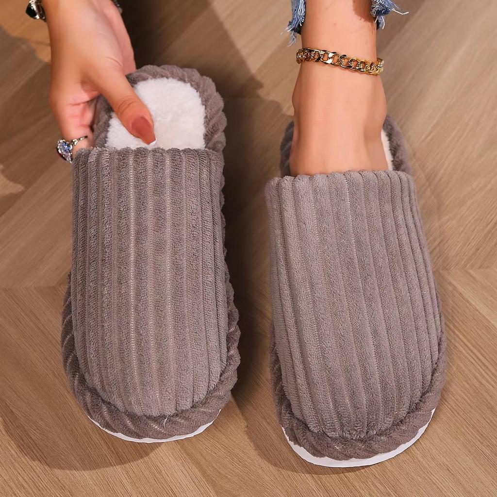 2025 Plush Cotton Slippers for Men & Women - Cozy, Non-Slip, Indoor Footwear for Autumn & Winter.