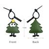 Christmas tree apple keychain creative Christmas New Year cute cartoon PU leather pendant trinkets