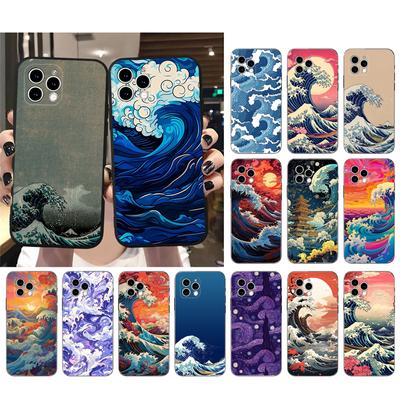 Skvělé pouzdro na telefon Wave Art pro iPhone Samsung Galaxy Redmi Xiaomi Oppo OnePlus Note SA 7 8 9 10 11 12 13 14 20 21 22 23 53 54 Pro Max Ultra TPU Soft