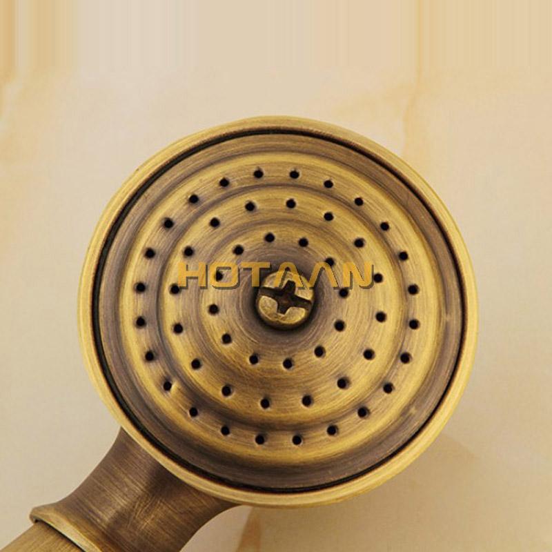 Antique Brass Hand Shower Set Brass Hand Shower +1.5M Shower Hose Pipe+Hand Shower Holder