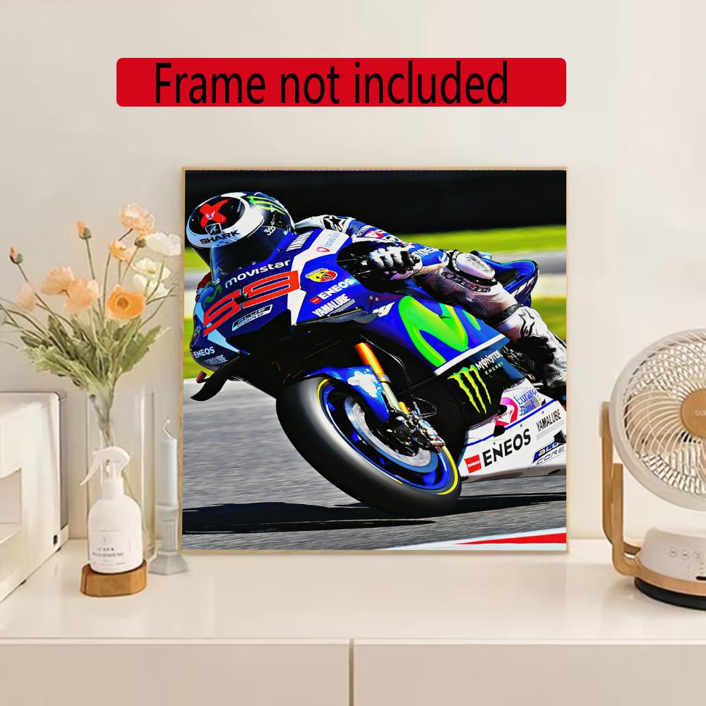 Jorge Lorenzo 5D Diy Diamond Paintings Mosaic Wall Round Diamond Art Painting Kits Embroidery Crystal Accessories Frameless