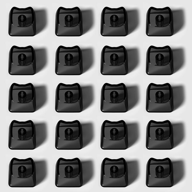 20Pcs Transparent Cute Cat Keycaps PBT 1U Blank MAO Profile for Custom Mechanical Keyboard Modification
