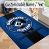 Custom Text Printed Rug Hamburger SV Non Slip Floor Carpet For Home Room Decor