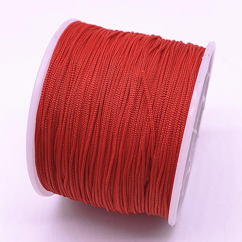 0,4-1,5 mm 10 Metri/lotto Filo di Corda di Nylon Rosso Nodo Cinese Corda per Macramè Braccialetto Corda Intrecciata Nappe Fai da Te Filo per Perline