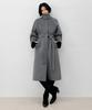 Costumeoclock Woman Belted Balmacaan Long Coat Dark Grey Cowct001Dgray