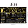 BEPAN 50th Birthday Black Gold Party Decoration, Back In 1976 Banner 50 Year Old Birthday Party Poster Supplies Vintage 1976 Backdrop