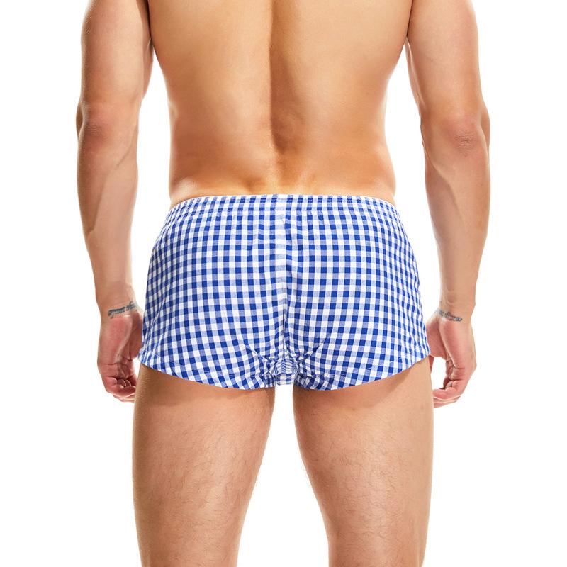 Cotton Striped Boxers Underwear Men Boxer Shorts Mens Underpants Home Shorts No Elastic Loose Lounge Pajama Shorts