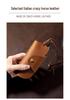 Unisex Crazy Horse Leather Car Key Holder - Retro Cowhide Key Storage Case