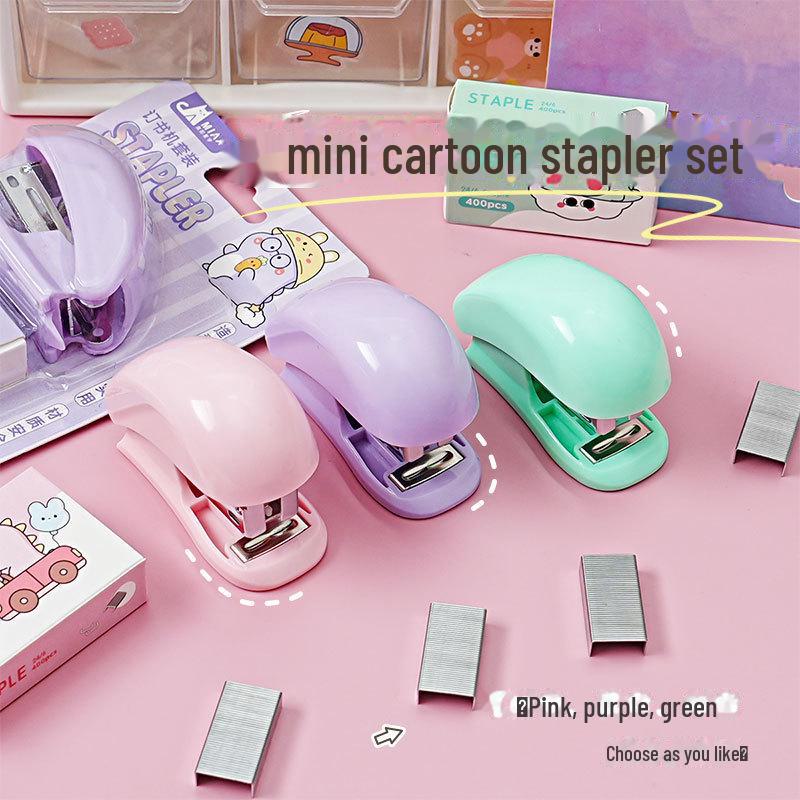 Creative Mini Dinosaur Stapler Set - Cute, Portable, Labor-Saving Binding Tool for Students