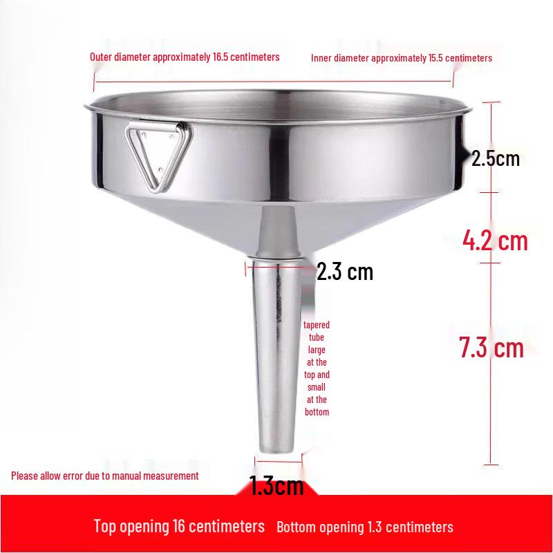 Ruhan Thickened Stainless Steel Funnel with Filter Screen