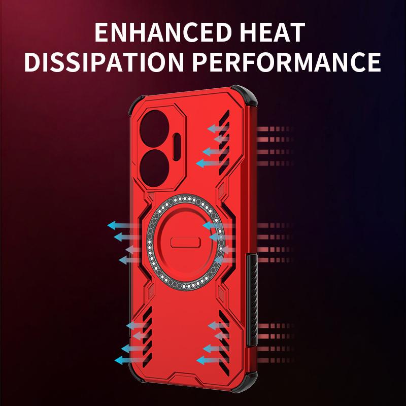 Funda Robusta con Disipación de Calor de PC+TPU para Xiaomi POCO X8 Pro Max X7 F8 Ultra F7 M8 M7 Pro Magnética a Prueba de Golpes Cubierta Protectora