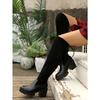 Slimming Over The Knee Boots Women's 2025 Winter New Thick-heeled Plus-size Round Toe High Heel Boots