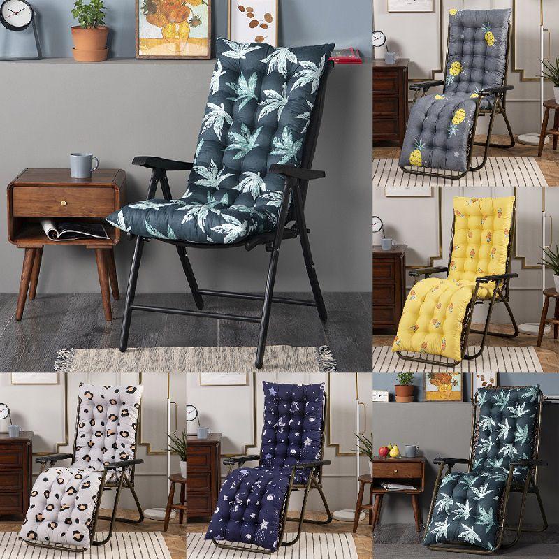 Luxurious Leaves Starry High Back Chair Cushion For Deck Seat Pad And Garden Relaxation