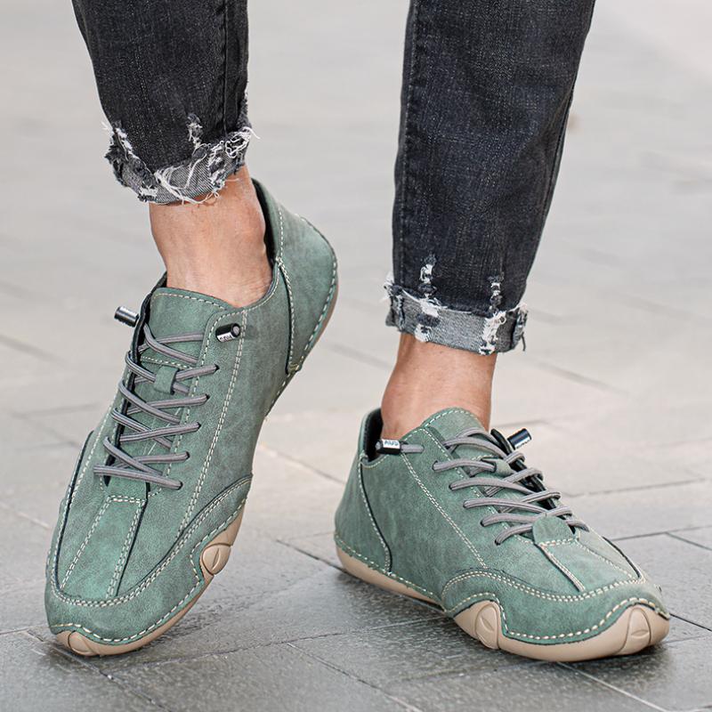 Chaussures de Sport et de Loisirs pour Homme Cuir Blanc Semelle Plate Chaussures de Marche Étudiant Antidérapantes et Légères Chaussures de Tennis Pied Unique